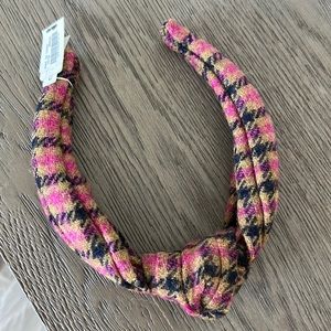 NWT J.Crew Plaid Wool Headband
